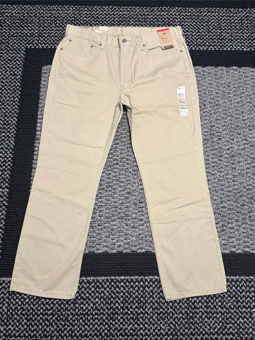 Levi’s 514 Straight Jeans Sz 38 Khaki Tan Classic Workwear Casual Preppy NWT